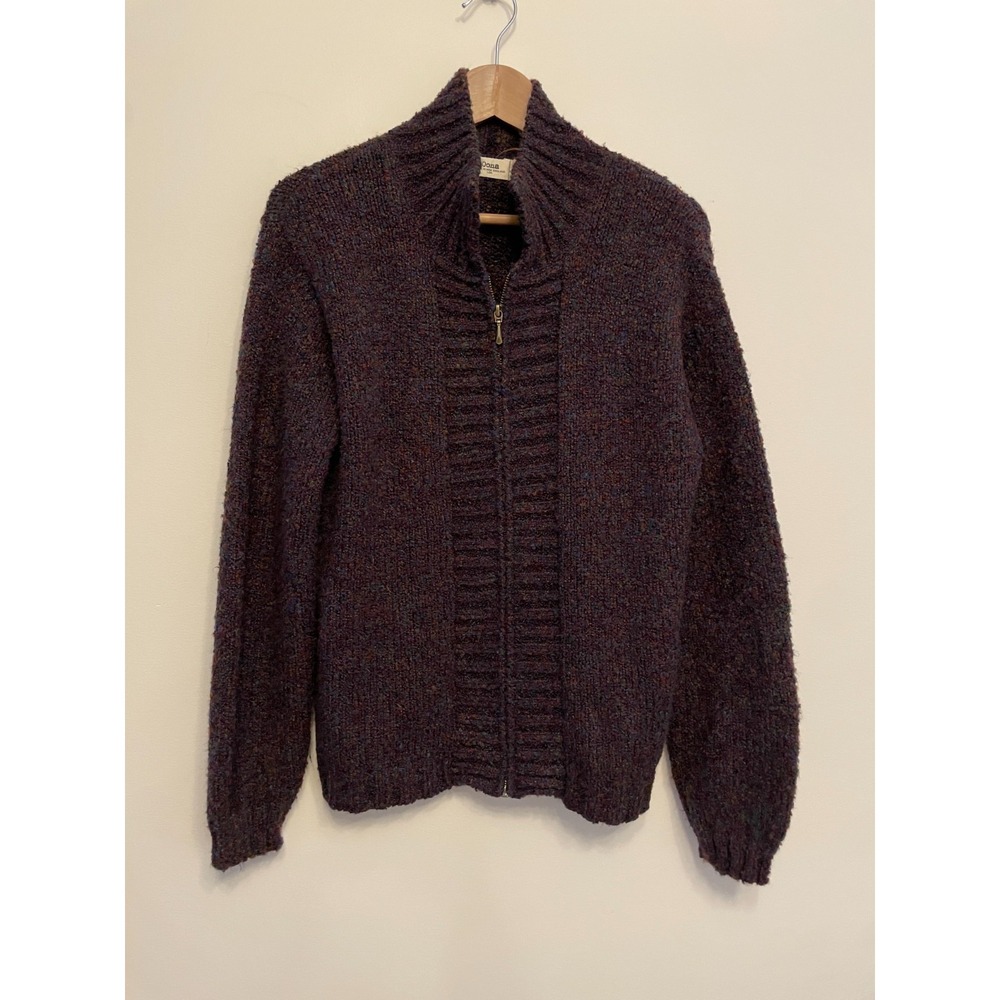 Oona Cardigan Sweater Women Medium Full Zip‎ Multicolor Chunky New England USA